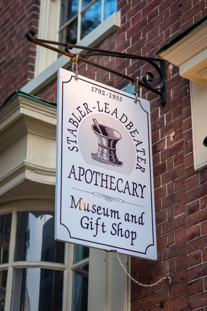 The Stabler-Leadbeater Apothecary Museum, in Alexandria, Virginiaのeditorial素材