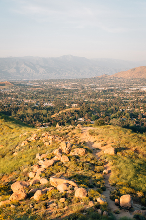 View from Mount Rubidoux in Riverside, Californiaの写真素材
