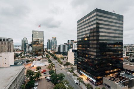 View of buildings in downtown, San Diego, California