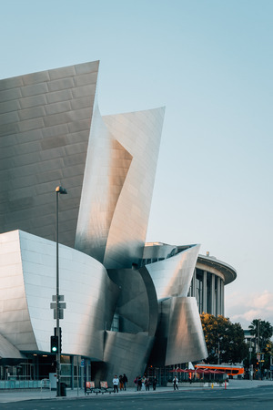 The Walt Disney Concert Hall in downtown Los Angeles, Californiaのeditorial素材