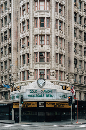 Historic architecture in the Jewelry District of downtown Los Angeles, Californiaのeditorial素材