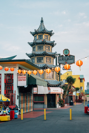 Historic architecture in Chinatown, Los Angeles, Californiaのeditorial素材