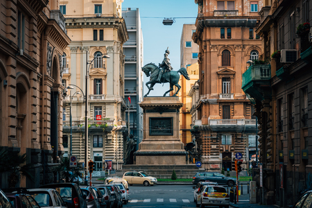 Piazza Giovanni Bovio, in Naples, Italyのeditorial素材