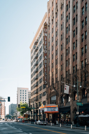 Broadway, in downtown Los Angeles, Californiaのeditorial素材