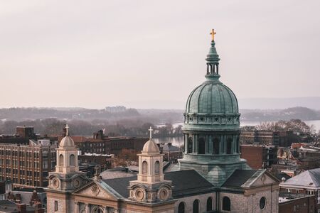 The Cathedral of Saint Patrick, in downtown Harrisburg, Pennsylvaniaの写真素材