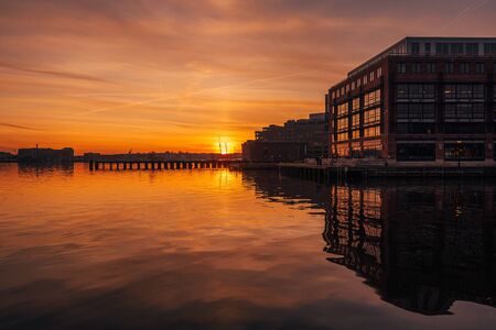 Sunset in Fells Point, Baltimore, Maryland