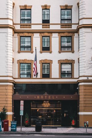 Exterior facade of the Architect Hotel, in Washington, DCのeditorial素材