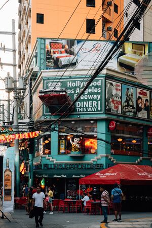 The Filling Station Diner, in Poblacion, Makati, The Philippinesのeditorial素材