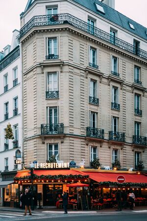 Le Recrutement Cafe, in Paris, Franceのeditorial素材