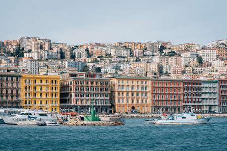 The Mergelinna waterfront, in Naples, Italyのeditorial素材
