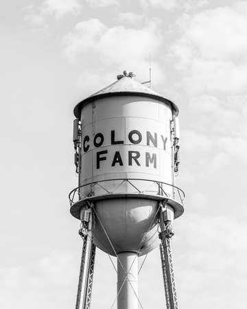 Colony Farm water tower in Naponach, New Yorkの写真素材