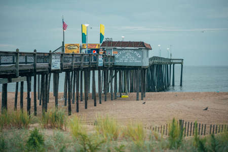 The fishing pier in Ocean City, Marylandの写真素材