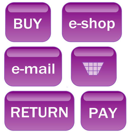 Lavender e-shop web buttonsのイラスト素材