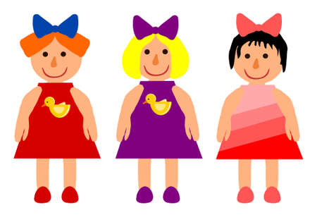 Three dollsのイラスト素材