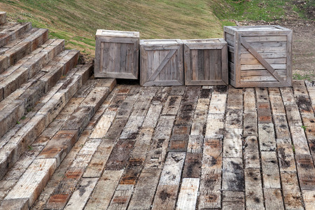 Old wooden walkway