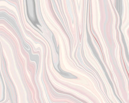 Abstract Liquid smooth Grey pink and white clear color, curve lines marble pattern textures, watercolor decoration fluid flowing acrylic art modern cool background, creative paint brush colorの写真素材