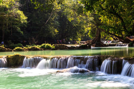 Thailand waterfall in Saraburiの写真素材