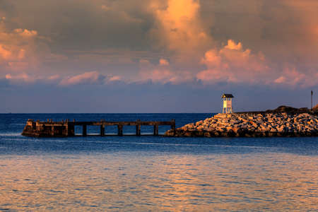 Sunrise over the seaの写真素材