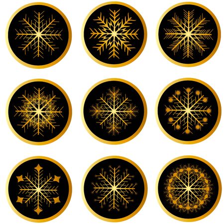 snowflake setのイラスト素材