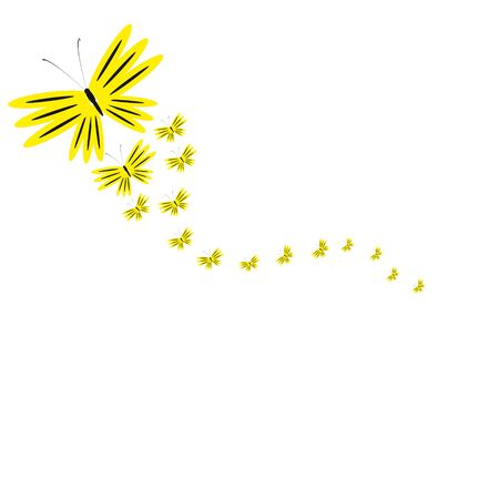 beautiful  butterflies, isolated on a whiteのイラスト素材