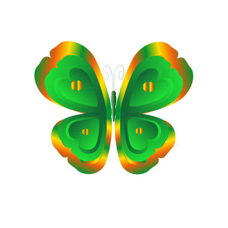 beautiful blue butterflies, isolated on a whiteのイラスト素材