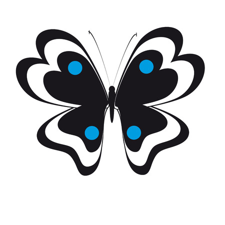 butterflies, isolated on a whiteのイラスト素材