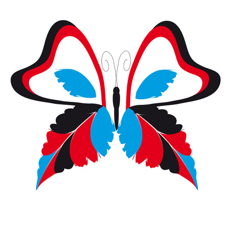 butterflies, isolated on a whiteのイラスト素材