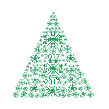 Christmas tree, holiday cardのイラスト素材