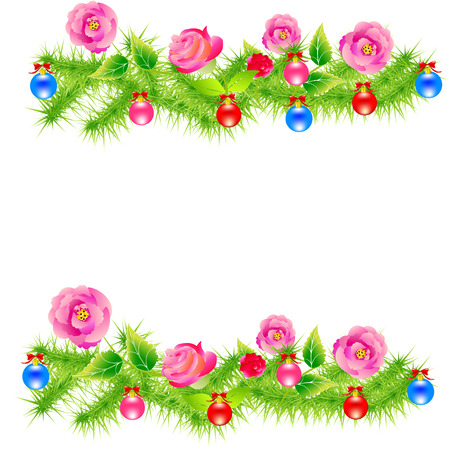 Christmas tree, holiday cardのイラスト素材