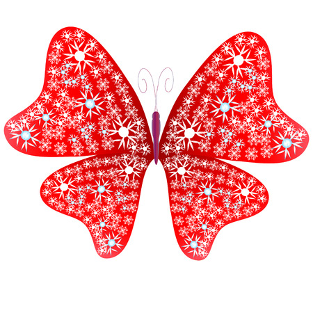 beautiful  butterflies, isolated on a whiteのイラスト素材