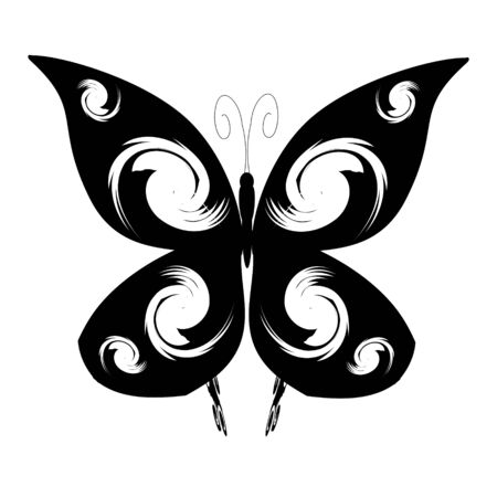 beautiful  butterflies, isolated on a whiteのイラスト素材