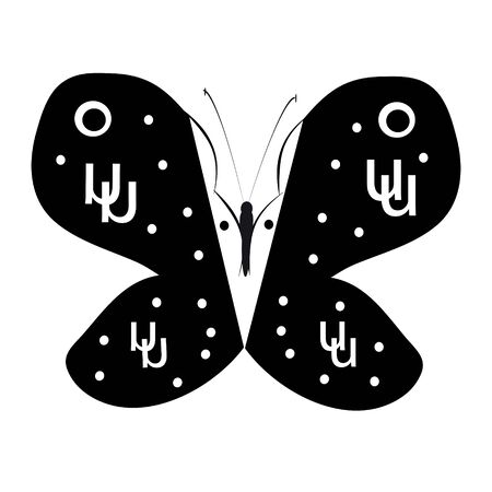 beautiful  butterflies, isolated on a whiteのイラスト素材