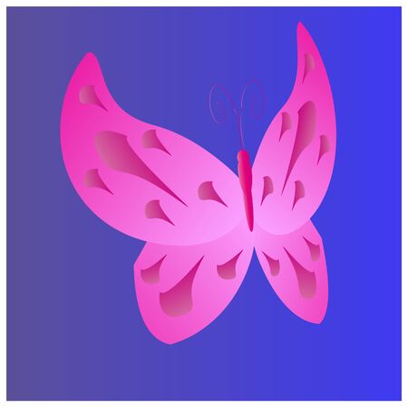 beautiful  butterflies, isolated on a whiteのイラスト素材