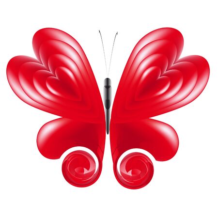 beautiful  butterflies, isolated on a whiteのイラスト素材