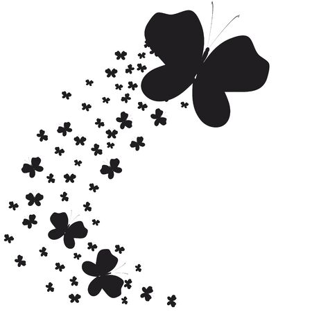 beautiful butterflies, on a whiteのイラスト素材