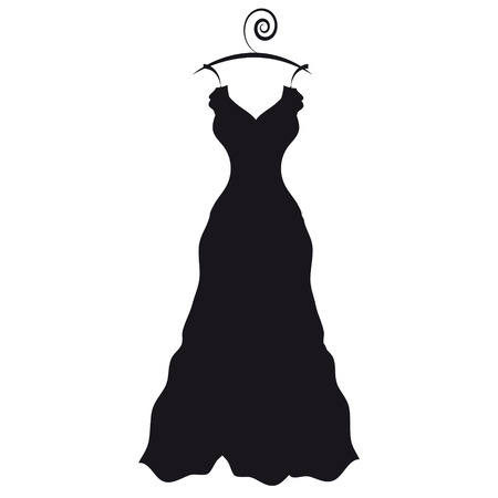 wedding dress design, isolated on  a whiteのイラスト素材