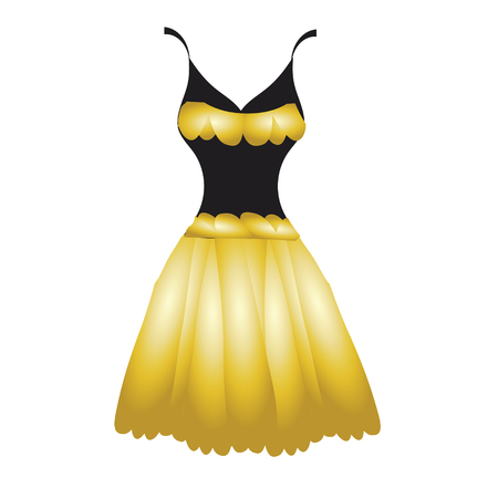 wedding dress design, isolated on  a whiteのイラスト素材