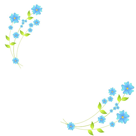 Beautiful color flowers, isolated on a whiteのイラスト素材