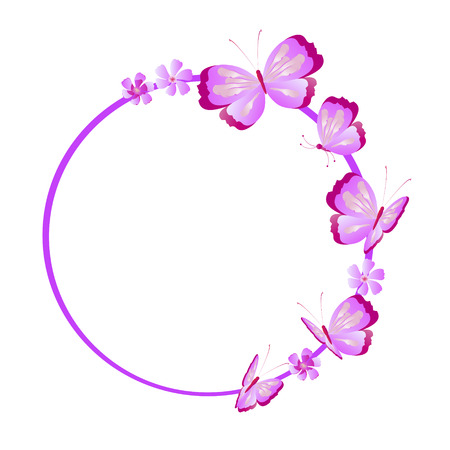 beautiful pink butterflies,isolated on a white の写真素材