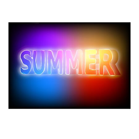Summer text, color wordのイラスト素材