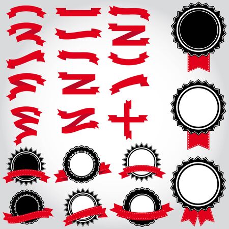 Ribbon and banner collectionのイラスト素材