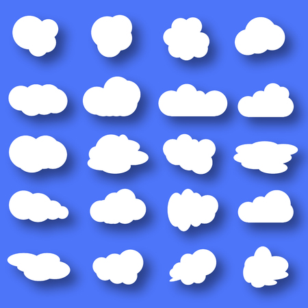 Cloud vector icon setのイラスト素材