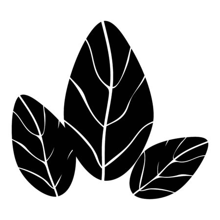 silhouette leavesのイラスト素材