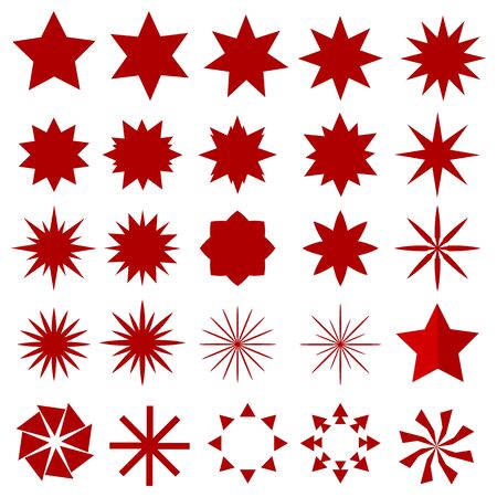 Set of starsのイラスト素材