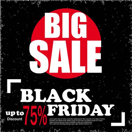 Black Friday sale inscription design template. Black Friday banner.のイラスト素材