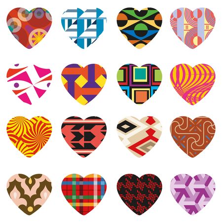 set of heartsのイラスト素材