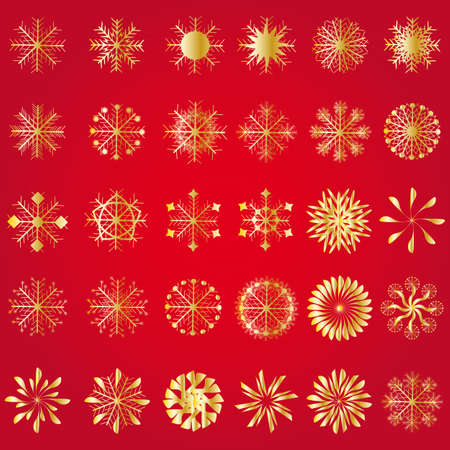 Christmas and New Years red backgroundのイラスト素材