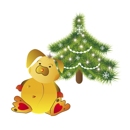 Christmas tree decorのイラスト素材