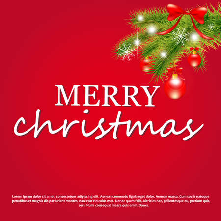 Christmas Greeting Card. Merry Christmas letteringのイラスト素材