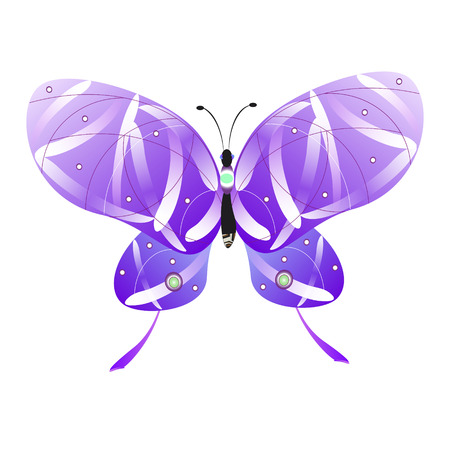 Beautiful pink butterflies,isolated on a whiteのイラスト素材